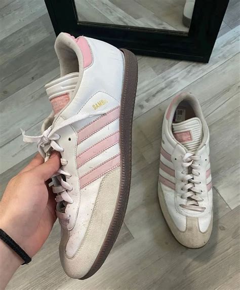 adidas samba pink stripe